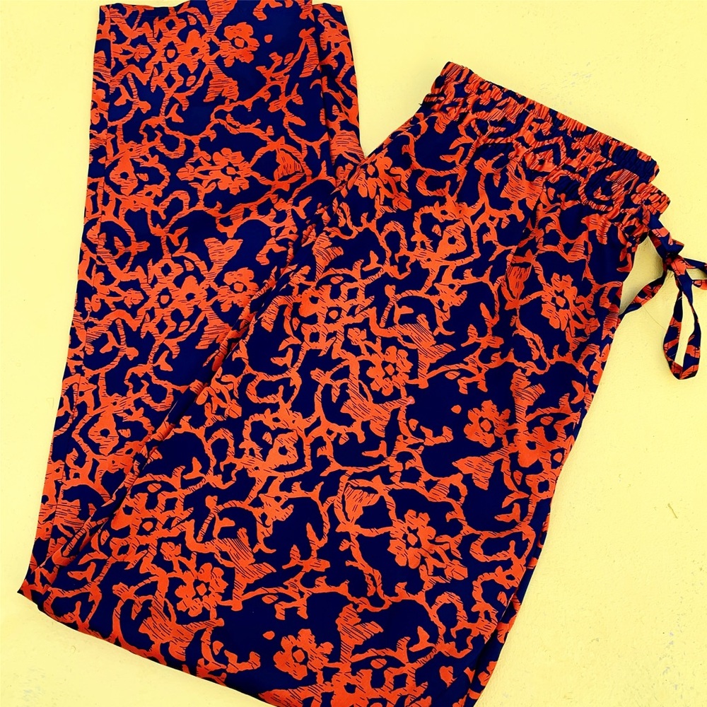 Daniel Cremieux coral slacks casual pant M print